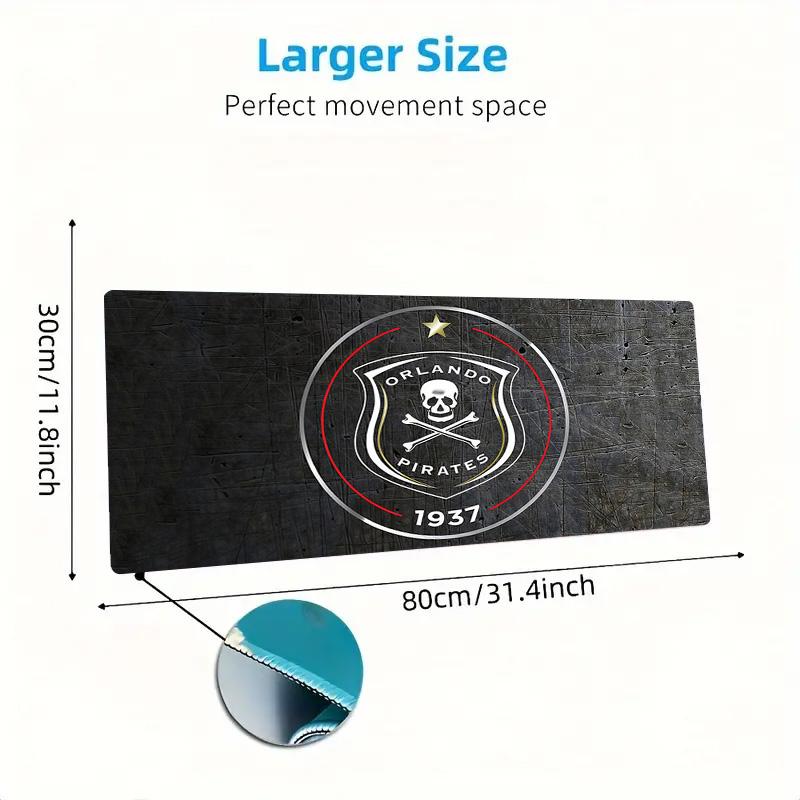 Orlando Pirates Print Cushion Non-slip Laptop Tablet Big Mousepad XXL Mat Mini PC Playmat With Lock edge