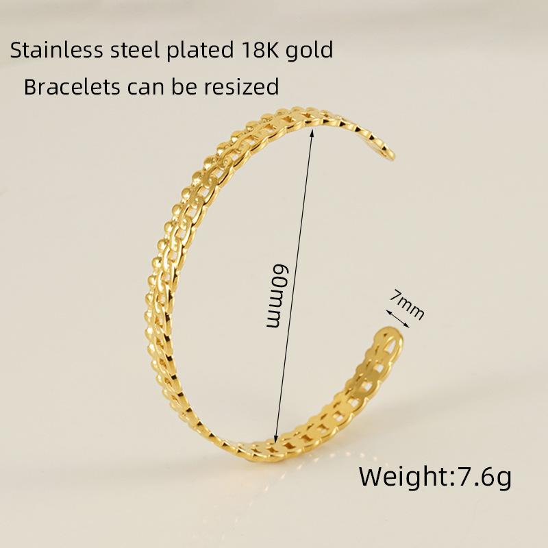 FANJIN Custom Waterproof Jewelry Stainless Steel Cuban Chain 18k Gold Plated Bracelet for Women Ladies Bracelet Sets