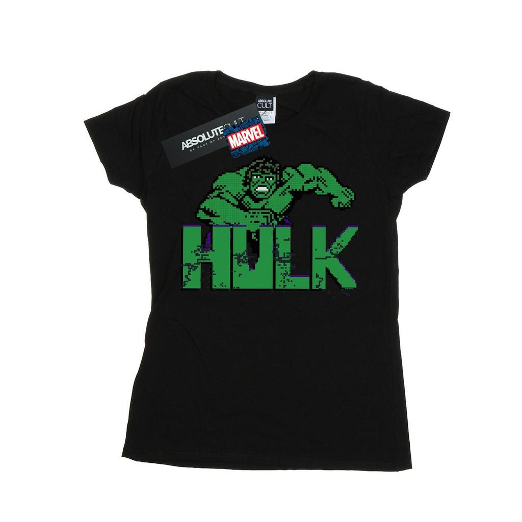 Marvel Womens/Ladies Hulk Pixelated Cotton T-Shirt