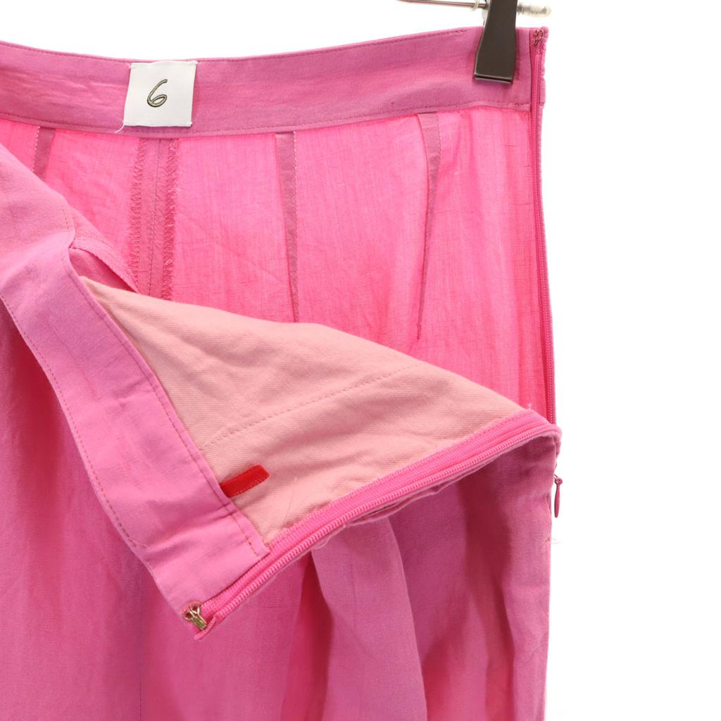 6 BEAUTY & YOUTH UNITED ARROWS Made in Japan Linen Blend tack Pants 36 Women Used