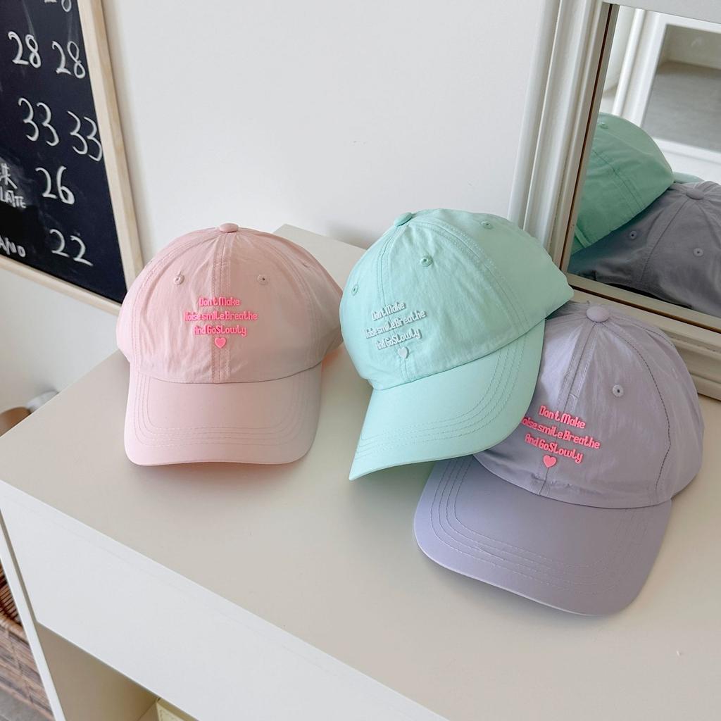 Bright color quick-drying baseball cap women's summer multi-letter small love sunshade sunscreen cap student outdoor cap versatile