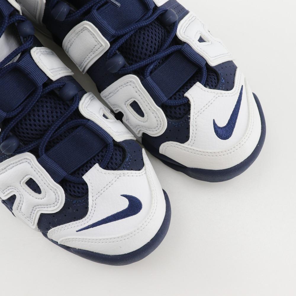 Nike Кроссовки Air More Uptempo Olympics 414962-104 AIR MORE UPTEMPO OLYMPIC Белая / темно-синяя кожа мужские Б/у