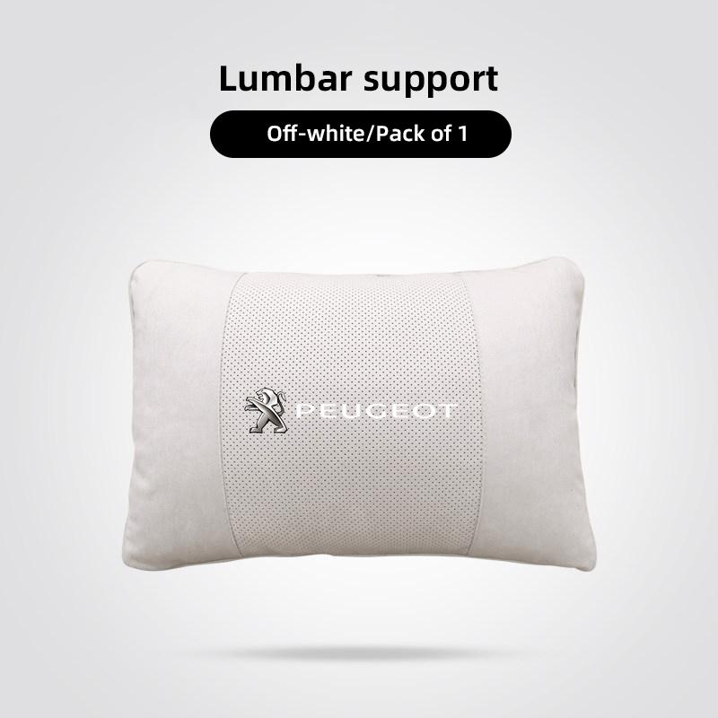 Suede Car Breathable Neck Pillow Memory Foam Lumbar Pillow For Peugeot 208 3008 308 2008 207 406 407 307 206 301 408 5008 4008