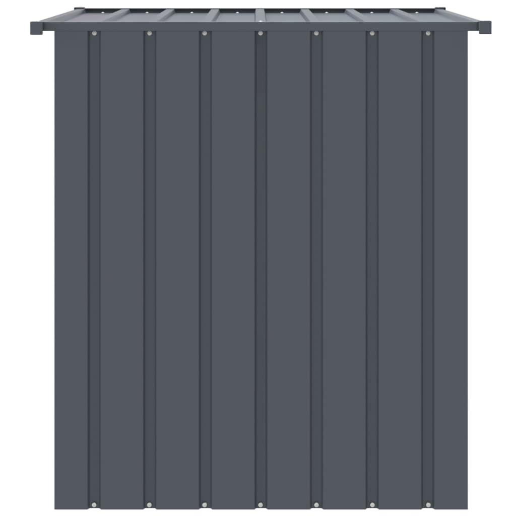 vidaXL Dog Kennel with Roof, Black, 110 x 103 x 109 cm, Galvanized Steel