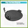 Rear Bumper Tow Hook Cover for Jeep Cherokee 2014-2018 Rear Bumper Tow Hook Eye Cap 68203273AE Replace Parts Vehicle Components