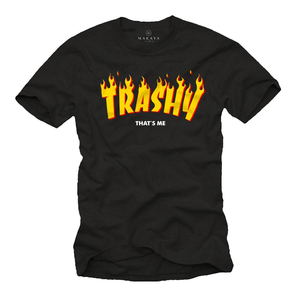 Funny Sayings T-Shirt TRASHY Skatebaord Surf Skater Theme Cool Gifts Fun-