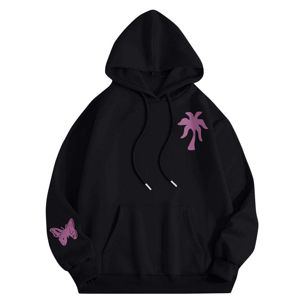 Графические толстовки с капюшоном для женщин Милый пуловер с длинным рукавом Опрятные толстовки с капюшоном с буквенным принтом Одежда на осень-зиму