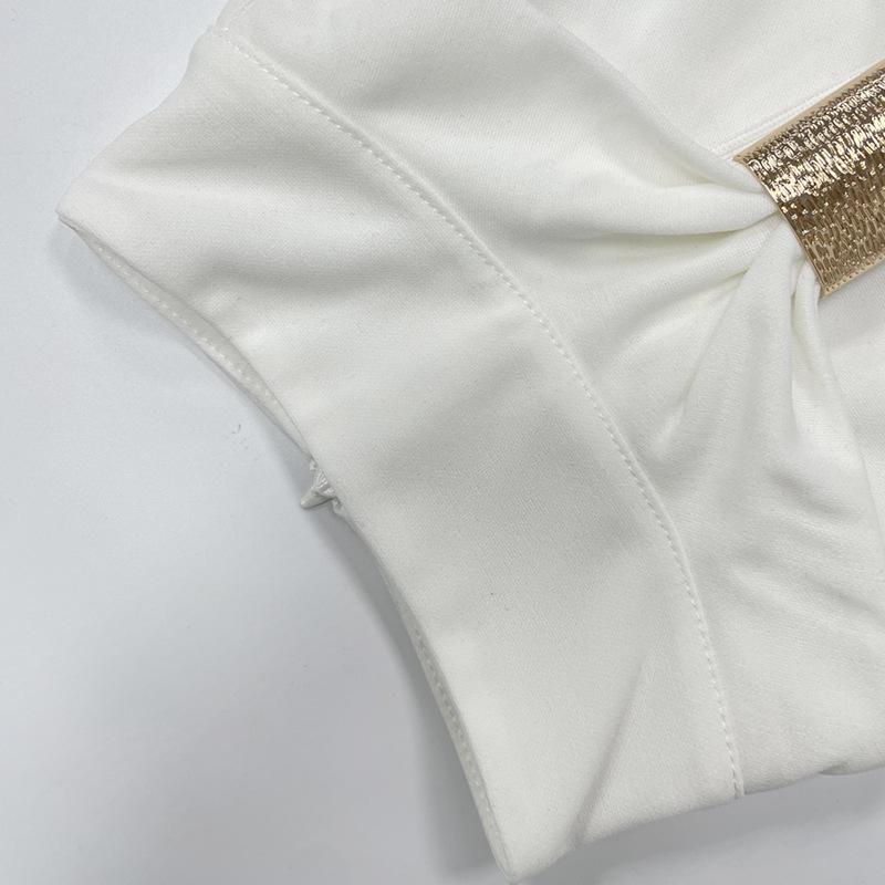 Весна/Лето 2025 Женское однотонное вечернее платье без рукавов с высоким воротом, облегающее фигуру