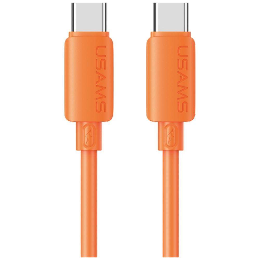 USAMS U98 30W 3A Silicone Fast Charging USB-C to Lightning Cable Orange