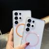 Для Samsung Galaxy S25 Ultra S22 S23 FE S24 Plus Edge Чехол для телефона Magsafe Магнитная Беспроводная Зарядка Прозрачный Жесткий Чехол Funda Capa