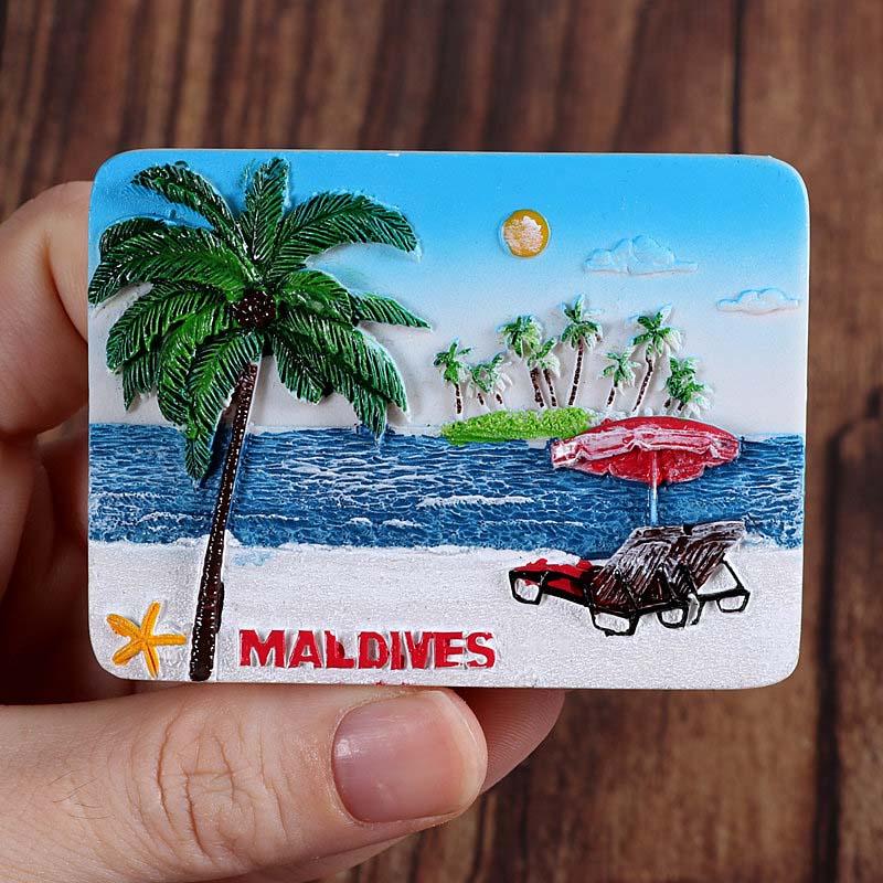 Корея девушка карта Япония Архитектура Мальдивы 3d магнит на холодильник Гавайи пляж Америка США туризм сувенир коллекция подарок домашний декор