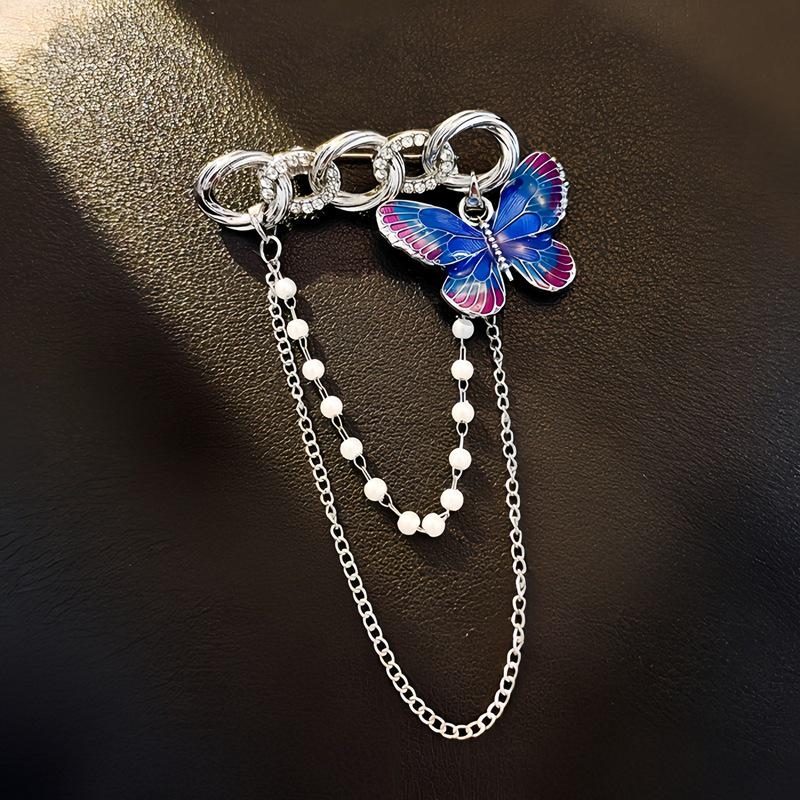 Элегантная китайская ретро эмалевая брошь Феникс и Бабочка для женщин