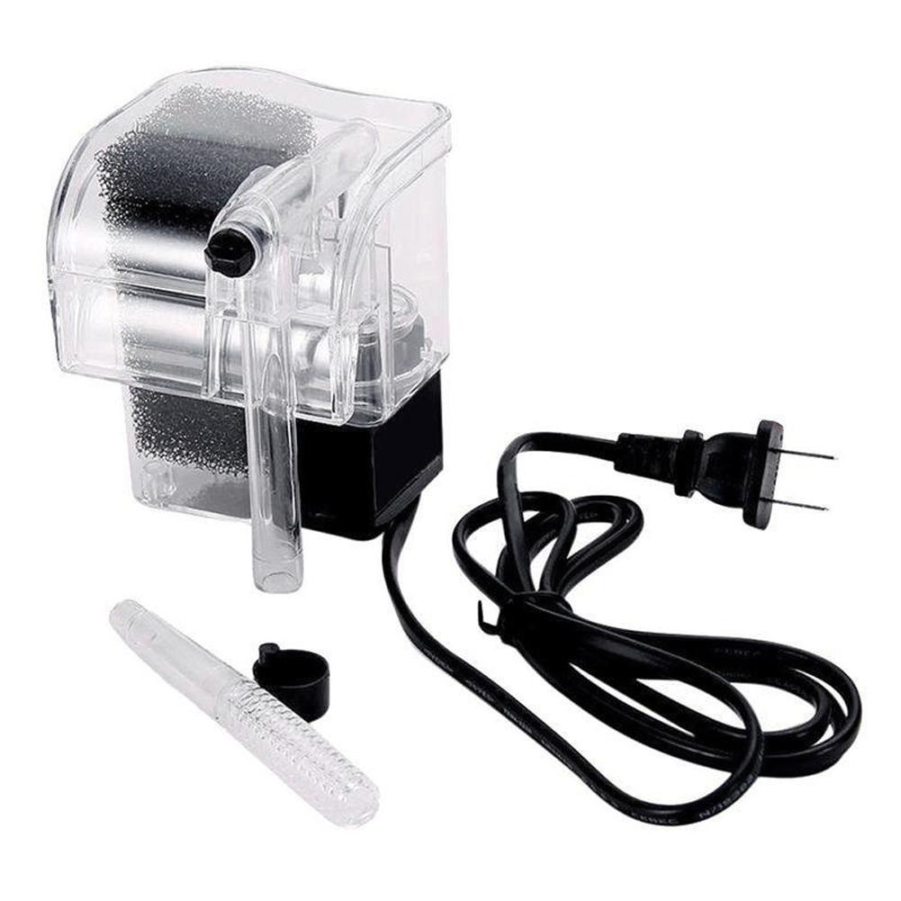 Aquarium Filter External Hanging Thin Fish Tank Filter Waterfall Submersible Oxygen Aquarium Filter Pump