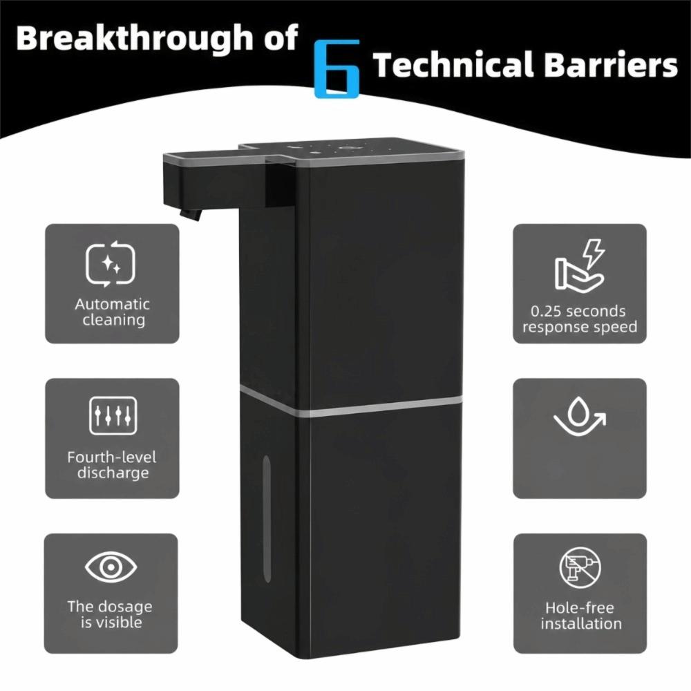380ml Capacity Hand Sanitizer Dispenser USB Rechargeable Hand Cleaning Washing Machine Home