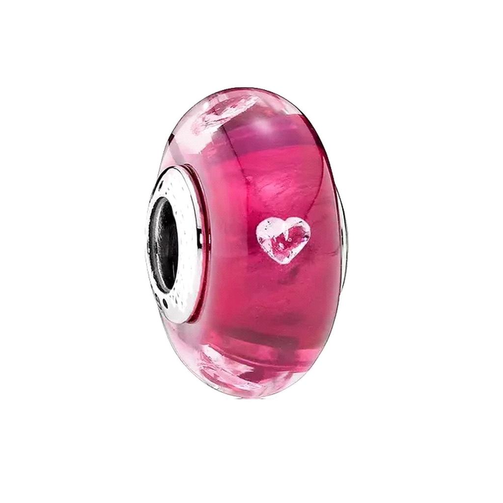 Медные Шармы из Муранского Стекла Подходят для Оригинальных Браслетов Круглые Шармы из Муранского Стекла Бусины Сделай Сам Женские Ювелирные Изделия Подарки для Женщин