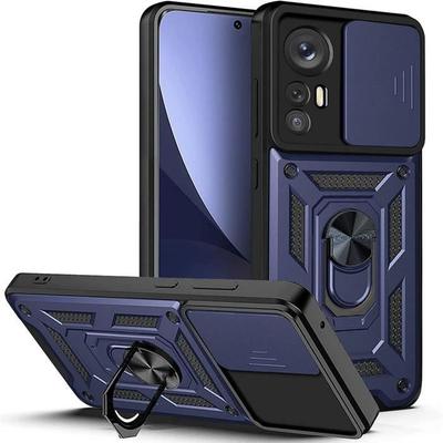 Чехол для Xiaomi 12 Pro - Ударопрочный - Жесткий - Встроенная подставка - Защита камеры - Темно-синий