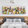Современные абстрактные животные, художественные постеры и принты, настенная живопись на холсте, красочная картина с собаками для гостиной, украшение Куадрос