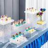 Acrylic Transparent Dessert Rack Buffet Table Food Tray Rack Tray Table Buffet Tea Break Stand Cake Stand Display Dishes Plates