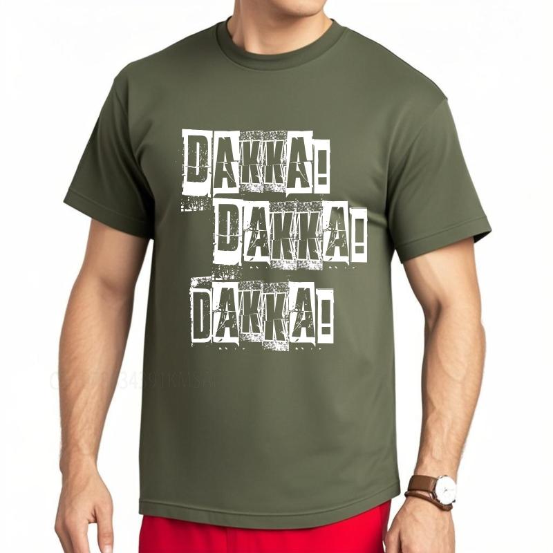 Мужская футболка летняя футболка для мальчиков Dakka Dakka Dakka с коротким рукавом свободного кроя с круглым вырезом новая хлопковая мужская футболка