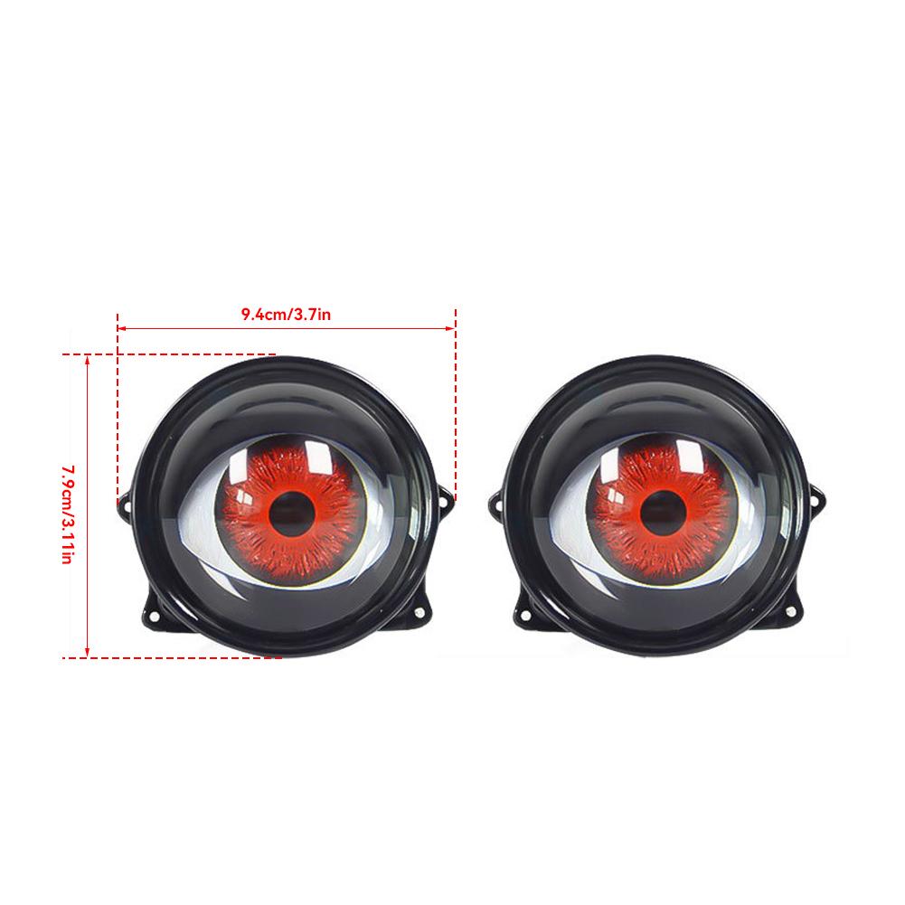 3 Inch Car Devil Eyes Lens Lights 12-36V Demon Red Eye Dynamic Headlight Assembly With Remote Control Auto Retrofit Accessorie