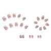 Artificial Nails Cute Childlike Blush Graffiti Nail Art Milky White Base Painting Printing Wearable False Nails