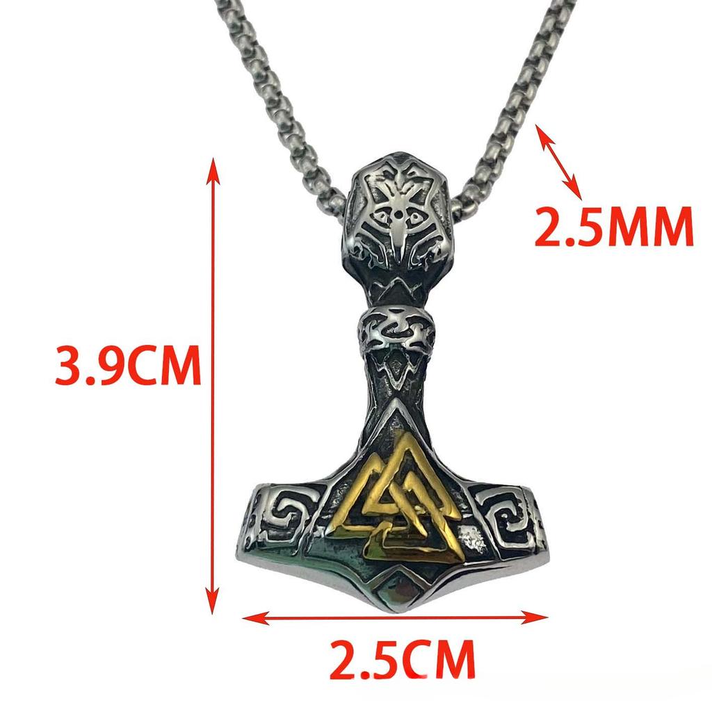 Quake Odin Треугольная руна титановая сталь кулон ветер мужская мода нержавеющая сталь кулон ожерелье