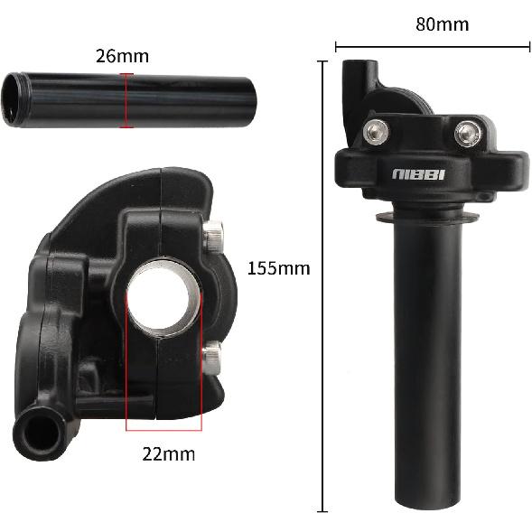 NIBBI Twists Throttle Grip,Dirt Bike Grips With Throttle Cable And Handlebar Grip For SSR125 Pit Bike, 22Mm Motorcycle Throttle Assembly