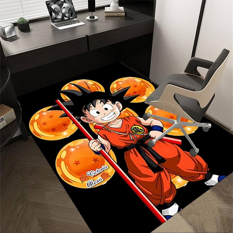 1 шт. Ковер Dragon Ball Z, Goku, нескользящий, полиэстеровый, для пола, для офиса, спальни