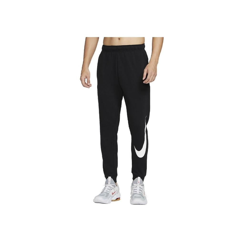 Nike Джоггеры с логотипом Dri-FIT из быстросохнущих трикотажных мужских брюк черного цвета FQ6996-010