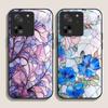Роскошный чехол из закаленного стекла с текстурой мрамора и цветов для Motorola Moto G85 G84 G75 G55 Edge 50 Fusion 40 Neo 30 Pro Жесткая крышка
