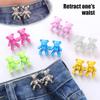 5 Pair Bear Shape Adjustable Jeans Button No-Sew Extenders Replacement Jeans Button Pins Removable Waistband Cinching