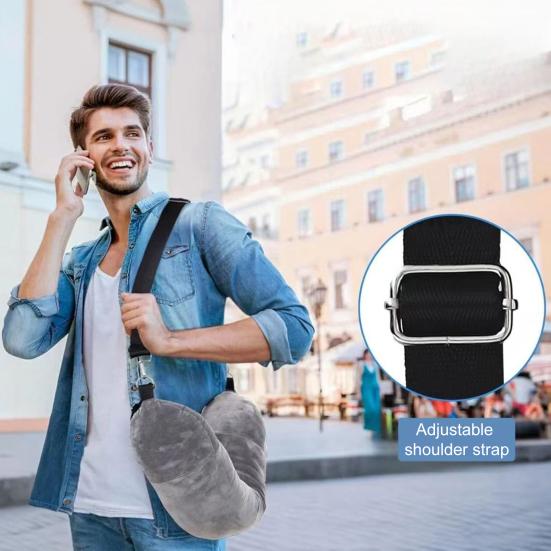 Набивная дорожная подушка, упаковываемая, наполняемая одеждой, сумка для хранения, портативная мягкая бархатная наволочка, дорожные принадлежности для самолета