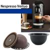 150ml/230ml Nespresso Vertuo Coffee Capsule Cup Reusable PP Coffee Capsule Shell with Silicone Cover Brush Powder Pressing Spoon
