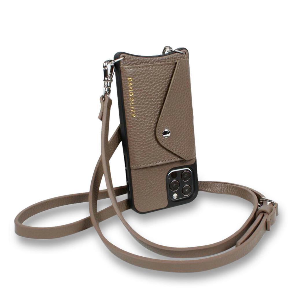 BANDOLIER DONNA SIDE SLOT Smartphone Shoulder Bag Case iPhone 13 mini 13Pro Pro Max Japan Limited Dark Taupe Mens Womens 14DON