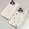 Ins Корейский Милый Чехол для Телефона со Звездами Для iPhone 16 15 14 13 12 11 Pro Max Mini X XS SE 7 Plus 16E Ударопрочный Прозрачный Чехол Fundas