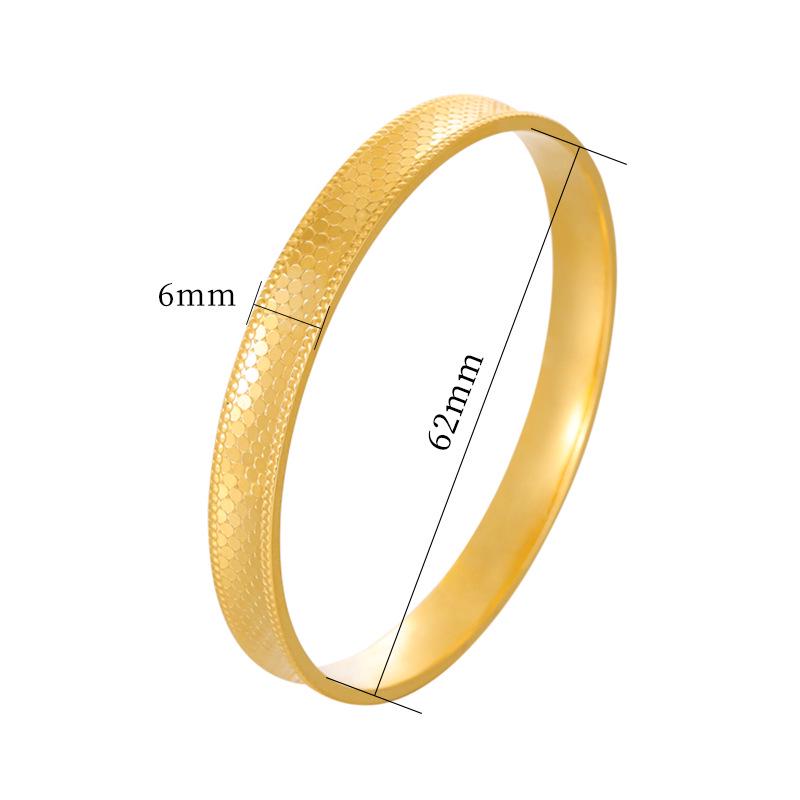 Gold-Plated Dragon Scale Polka Dot Bracelet - Unisex, Multiple Sizes, Traditional Craftsmanship, National Style Jewelry