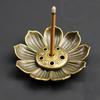 Plate Buddhism Lotus Incense Burner Alloy Buddhist Utensils Durable Incense Stick Burner Holder