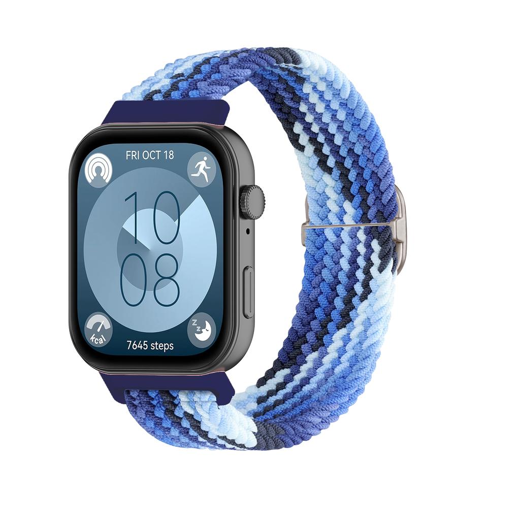 Плетеный ремешок Solo Loop для Huawei watch Fit 3 4 Аксессуары Регулируемый нейлоновый сменный ремешок браслет huawei fit3 4 pro band