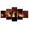 5Pcs Firemen Fire Flames Hero Decor 5 Pieces Canvas Paintings Art Poster Home Decor No Framed Abstract Pictures Wall 5 Panel