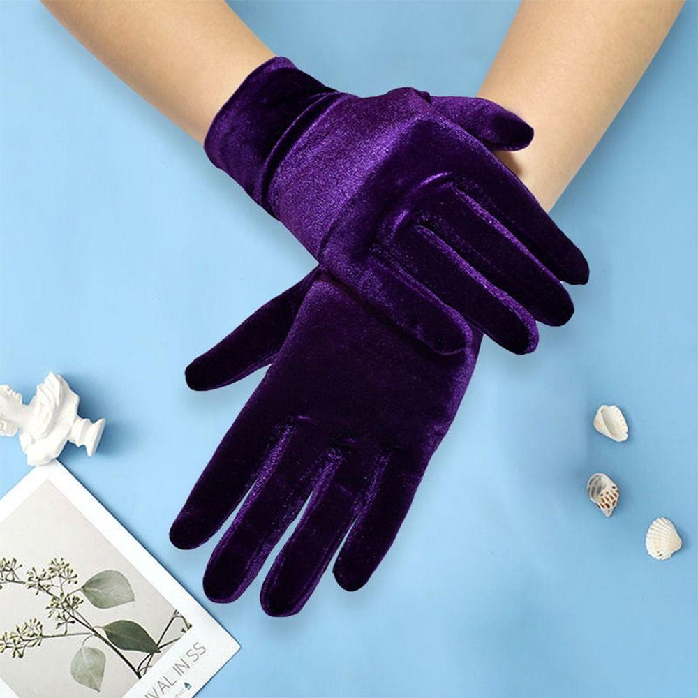 Halloween Autumn Winter Female Full Finger Velvet Full Finger Gloves Warm Gloves Mittens