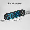 17-дюймовые большие цифровые настенные часы с дистанционным управлением, подсветкой, двойным будильником, обратным отсчетом времени, 12/24 часа, автоматической регулировкой яркости, летним временем, светодиодные часы