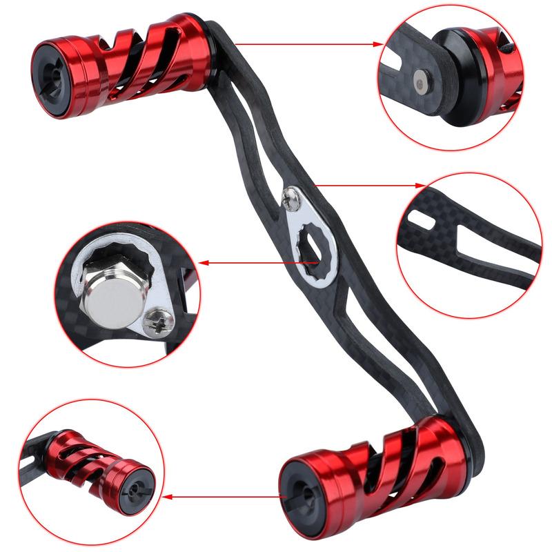 SOUGAYILANG Ручка рыболовной катушки Ручка из углеродного волокна для приманки Рыболовная катушка Рыболовные аксессуары