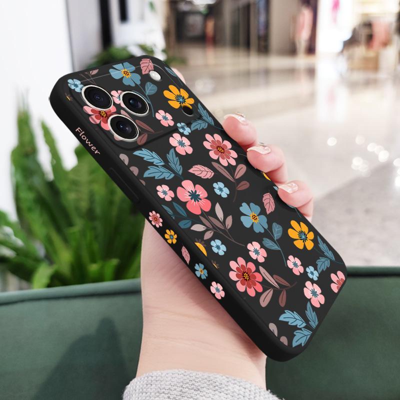 Чехол для телефона Цветочный стебель Цветок Для iPhone 17 Air 16 16e 15 14 13 Pro Max Plus Mini Жидкий силикон Мягкая крышка