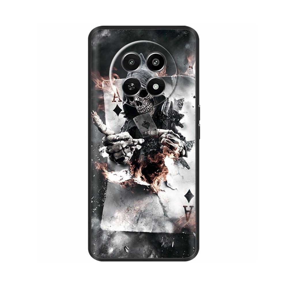 Крутой чехол-череп для Realme 12 5G Funda Мягкая силиконовая задняя крышка Мультяшные противоударные чехлы для Oppo Realme 12X realme12 Сумки Чехол