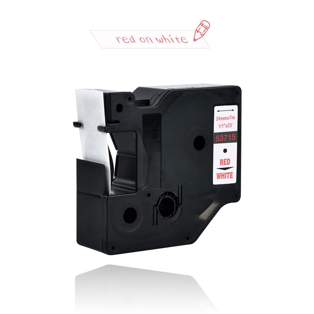 1 шт. Совместимые ленты dymo D1 24 мм 53710 53713 53716 53718 53721 53722 53723 53724 лента для Dymo label manager LM 160 210D