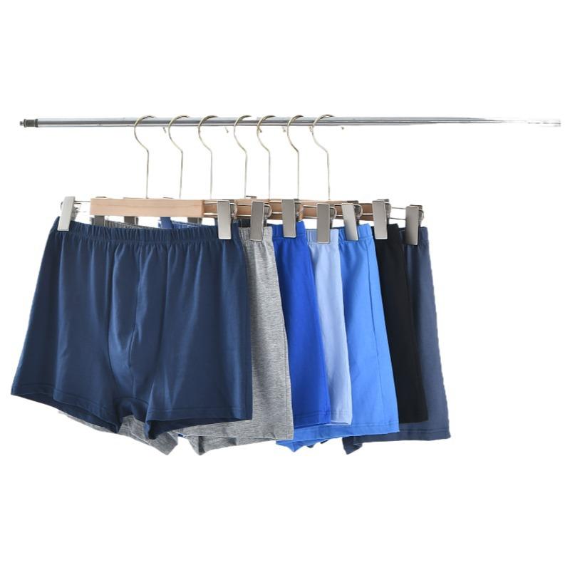 Мужское нижнее белье Хлопковое С плоскими углами Среднего и пожилого возраста Большого размера С высокой талией Свободные шорты