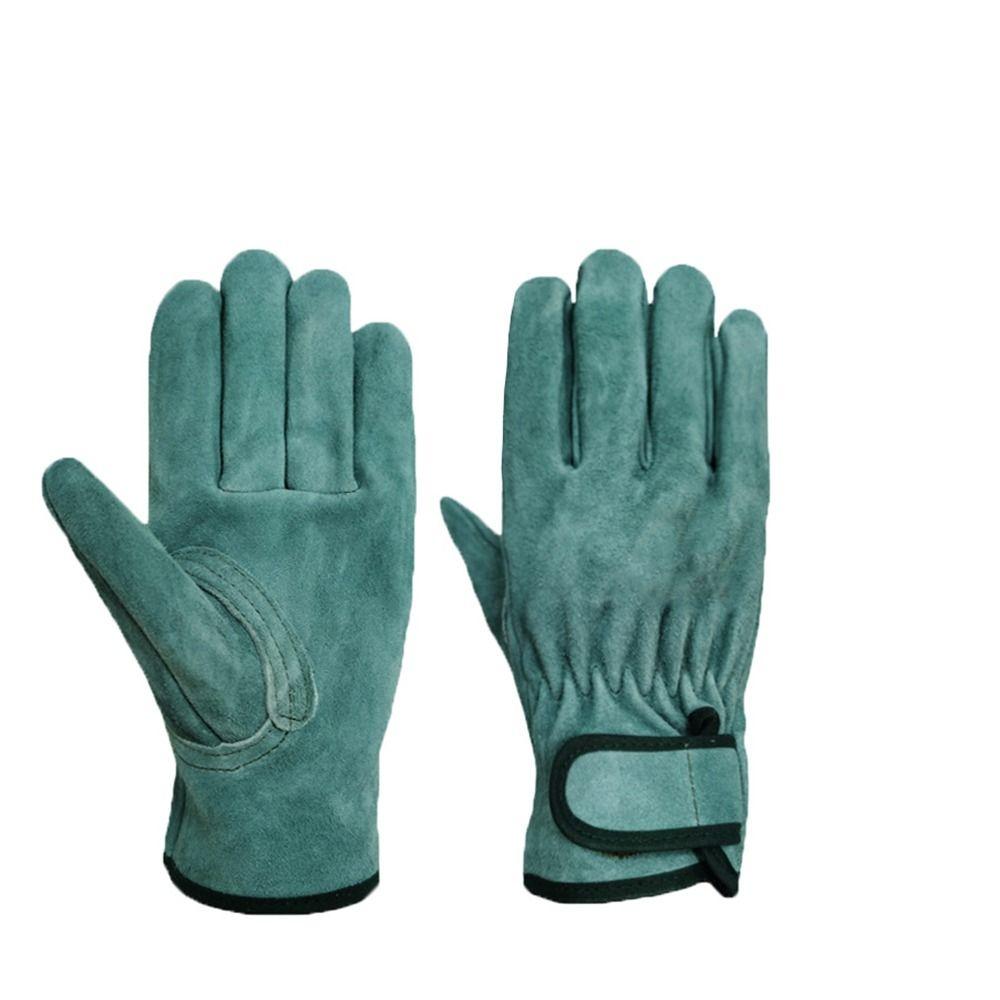 1 пара Противопрорезные Кожаные Рабочие Перчатки Износостойкие Защитные Перчатки Строительные