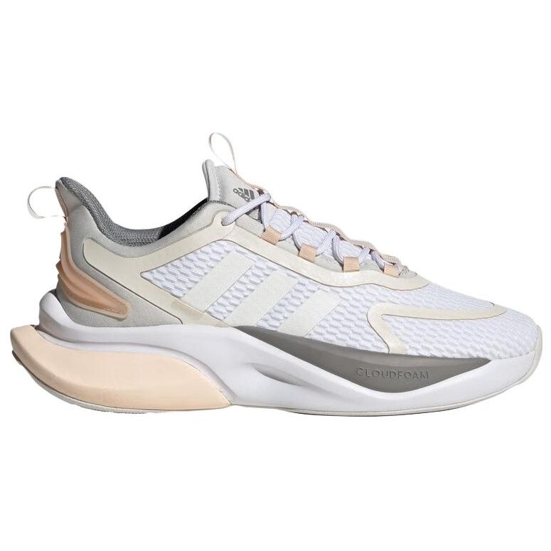 Adidas Alphabounce+ White Peach Women Sneakers Cloud-White Zero-Metallic Grey-Three HP6147