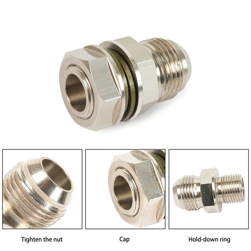 Car Modified Accessories DIY Turbos Oil Pan Oil Sump Return Drain Adapter Bung Fitting 10AN To M18x1.5mm No Weld