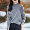 Весенне-осенний женский однотонный свободный пуловер с кружевным воротником, свитер, нижняя рубашка